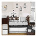 Zig Zag Black and Gray Collection Wall Paper Border 
