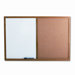 Combo Bulletin Board, Dry-Erase Melamine/Cork, 36 x 24, White, Oak Frame