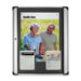Magnetic Bulletin Board, Aluminum Frame, 3'x2', Black/Silver