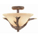 Olde World 2 Light Semi Flush Mount