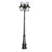  Outdoor Three Head Post Lantern in Dark Rust