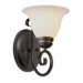One Light Wall Sconce with Marbleized Shade