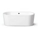Centro Duo 18.5" x 66.93" Oval Bath Tub with Molded Panel in White