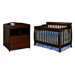 Athena Alice Crib with 2-Drawer Changer Dresser in Espresso
