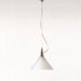 Prima One Light Pendant with Orange Glass Diffuser in Aluminum