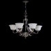 Saraso I Nine Light Traditional Chandelier in Silver Oxide