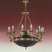 Morain Twelve Light Traditional Chandelier in English Bronze and Black Suede