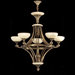 Tobera Five Light Chandelier in Satin Leather