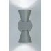 Circe Two Light Wall Sconce in Metallic Gray
