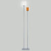 Domino Two Light Torchiere Floor Lamp in Metallic Gray