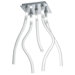 Wave Five Light Semi-flush Mount in Metallic Gray