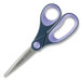 Scissors, Titanium Bonded, 8"L, Straight, Gray/Purple