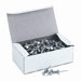 Aluminum Head Push Pins, Steel 5/8" Point, Silver, 100 per Box                                                               