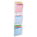 Transparent Three Pocket Panel Wall Organizers, Letter