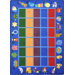 Educational Alphabet Phonics Blue Kids Rug