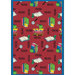 Educational Bookworm Red Kids Rug