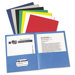Two-Pocket Portfolio, Embossed Paper, 30-Sheet Capacity, Dark Blue, 25 per Box                                               