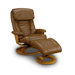 819 Series Leather Ergonomic Recliner and Ottoman