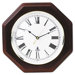 Octagon Mahogany Quartz Clock