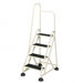Four-Step Stop-Step Folding Aluminum Handrail Ladder