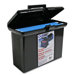 Portable File Box, 14"Wx7-1/4"Dx11"H, Black