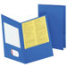 Twin-Pocket Folder, 2-Pockets, Legal, 150 Sheet Capacity, Light Blue