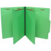 Top-Tab Six-Part Folder, 1" Expansion, Letter-Size, Green