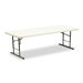Adjustable-Height Folding Table, 96w x 30d x 25 - 29h, Platinum                                                              