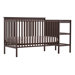 Milan Fixed Side Convertible Crib Changer in Espresso