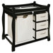 Sleigh Style Baby Change Table with 3 Baskets and Hamper