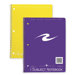 Spiral Bound Notebook, 1-Sub, Cllg Ruled, 10-1/2"x8", 3-Hole Punch, 70Sheets, Assorted