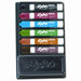 Dry Erase Marker & Organizer Kit, Chisel Tip, Assorted, 6/Set                                                                