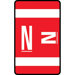 Alpha-Z Color-Coded Second Letter Labels, Letter A, 100/Pack, Letter N, Red