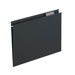 Colored Hanging Folders, 1/5 Tab Cut, Letter Size, Black