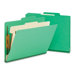 One Divider Top Tab Classification Folder, Four-Section, 10/Box