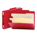 Two Dividers Classification Top Tab Folders, Six-Section, 10/Box