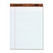 Perforated Pads, Legal Rule, Letter, 50 Sheets, 12-Pack, White