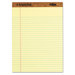 The Legal Pad Ruled Perforated Pads, 8-1/2" x 11-3/4", Canary, 50 Sheets