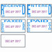 trodat Professional 5-in-1 Message Stamp, Dater, Self-Inking, Blue/Red                                                       