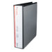 Economy D-Ring Vinyl View Binder, 2in Capacity, Black