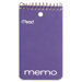 Memo Book, College Ruled, 3" X 5", Wirebound, Punched, 60 Sheets