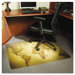 World Map Medium Pile Carpet Chair Mat