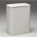 Budget Chelsea Pattern Wicker Hamper in White with Vinyl Lid