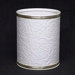 Traditional Times Quilted Rose Pattern Round Vinyl Wastebasket