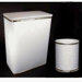 Budget Diamond Pattern Vinyl Jumbo Hamper and Matching Wastebasket