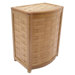 Light Matte Bowed Front Hamper with Removable Inside Laundry Bag