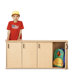 Four Section Stackable Locker with Doors