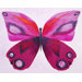 Patchwork Emperor Butterfly Giclee Canvas Print in Purple by Liz Clay