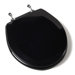 Deluxe Molded Round Wood Toilet Seat with Chrome Hinges