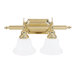 French Regency  Vanity Light in Polished Brass